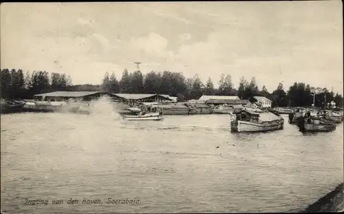Ak Soerabaja Surabaya Indonesien, Ingang van den haven