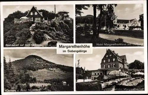 Ak Königswinter, Margarethenhöhe, Hotel Margarethenkreuz, Margarethenhof, Marienhof, Oelberg