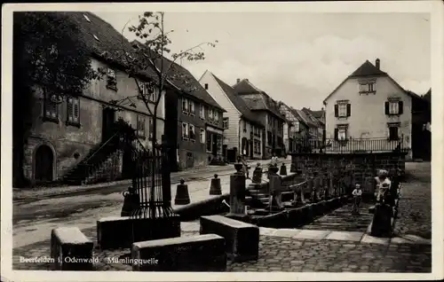 Ak Beerfelden im Odenwald, Mümlingquelle