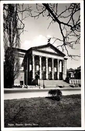 Ak Poznań Posen, Theater, Großes Haus