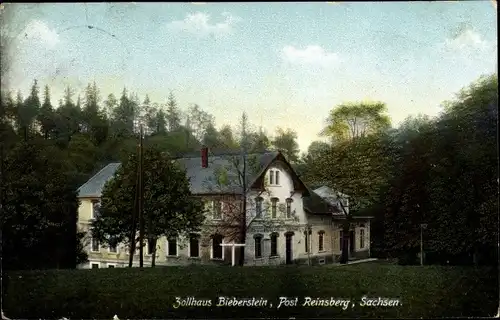 Ak Reinsberg in Sachsen, Zollhaus Bieberstein