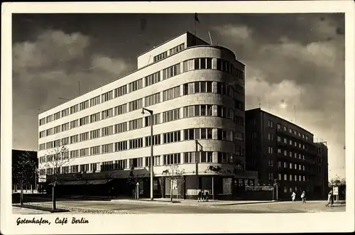 Ak Gdynia Gotenhafen Pommern, Café Berlin