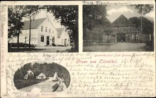 Ak Lilienthal Niedersachsen, Gastwirtschaft Stadt Bremen, Partie am Klosterholze