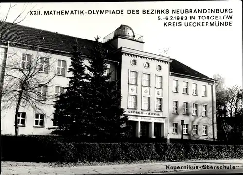 Ak Torgelow a. d. Uecker, Kopernikus Oberschule, 22. Mathematik Olympiade Bezirk Neubrandenburg 1983