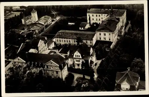 Ak Polczyn Zdrój Bad Polzin Pommern, Kaiserbad Sanatorium, Fliegeraufnahme