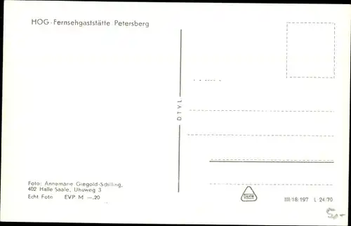 Ak Petersberg Saalekreis, HOG Fernsehgaststätte