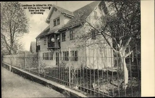 Ak Altdorf bei Nürnberg, Landhaus der Stiftung der Familie Stoer und Stier