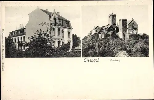 Ak Lutherstadt Eisenach in Thüringen, Pension, Wartburg