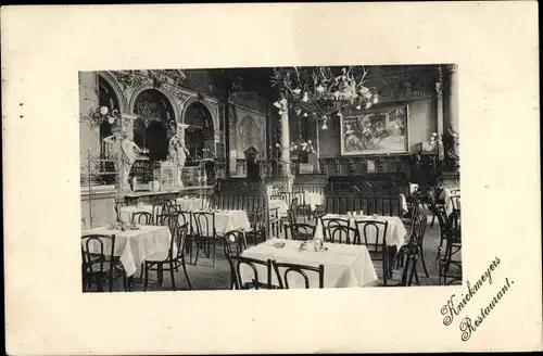 Ak Hannover in Niedersachsen, Knickmeyers Restaurant, Innenansicht, Theaterplatz 14