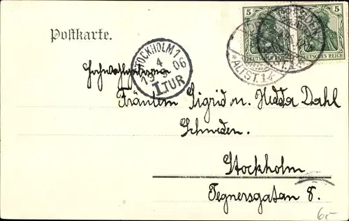 Studentika Ak Verein ehem. Abiturienten der Böhme'schen Realschule 2. Stiftungsfest 1906