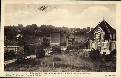 Ak Franceville Plage Calvados, Panorama