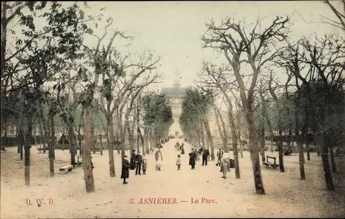 Ak Asnières Hauts-de-Seine, Le Parc