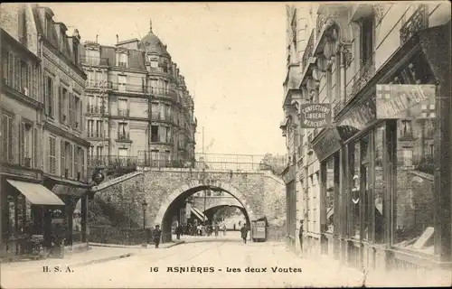 Ak Asnières Haut-de-Seine, Les deux Voutes