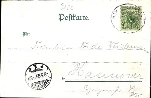 Litho Dorfmark Bad Fallingbostel, Gut Wense, Westendorf, Bahnhof, Gasthof zur Post