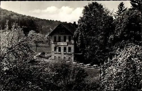 Ak Eberstadt Darmstadt in Hessen, Gasthaus und Pension Kühler Grund an der Medau