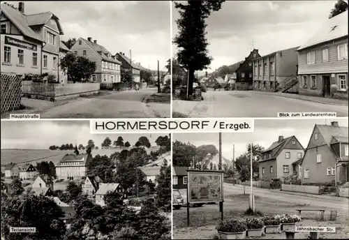 Ak Hormersdorf Zwönitz im Erzgebirge Sachsen, Landwarenhaus, Jahnsbacher Straße, Teilansicht