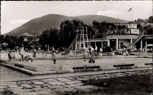 Ak Eberbach am Neckar Odenwald Baden, Schwimmbad