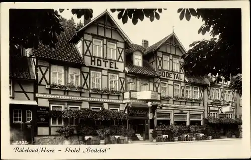 Ak Rübeland Oberharz am Brocken, Hotel Bodetal