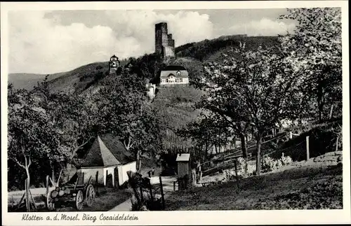 Ak Klotten an der Mosel, Burg Coraidelstein