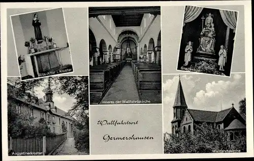 Ak Germershausen im Untereichsfeld, Wallfahrtskirche, Gnadenbild, Rita Altar Kloster