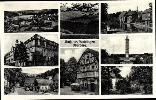 Ak Denklingen in Schwaben Oberbayern, Gasthaus, Denkmal, Panorama