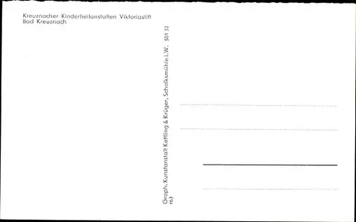 Ak Bad Kreuznach in Rheinland Pfalz, Kinderheilanstalt Viktoriastift