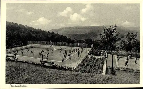 Ak Weilmünster im Taunus, Plantschbecken, Freibad, Kindersanatorium