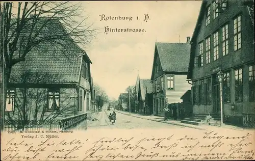 Ak Rotenburg in Hannover Rotenburg an der Wümme, Hinterstraße, Apotheke