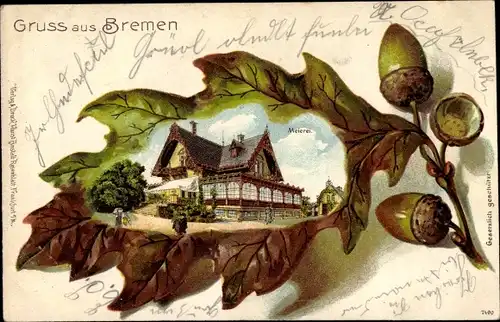 Eichenblatt Litho Hansestadt Bremen, Meierei