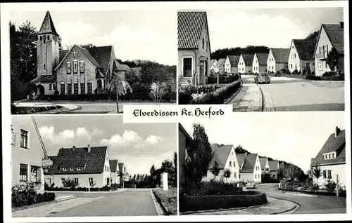 Ak Elverdissen Herford in Westfalen, Kirche, Siedlung