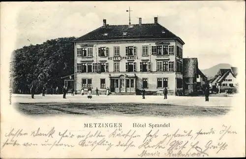 Ak Metzingen in Württemberg, Hotel Sprandel