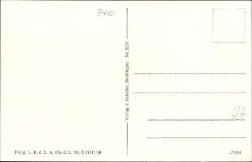 Ak Reutlingen in Württemberg, Ort mit Achalm