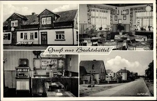 Ak Bechtsbüttel Meine in Niedersachsen, Dorfstraße, Gasthaus Floto