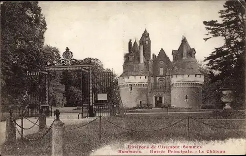 Ak Rambures Somme, Le Chateau