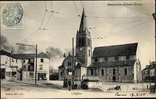 Ak Maisons Alfort Val de Marne, L'Eglise
