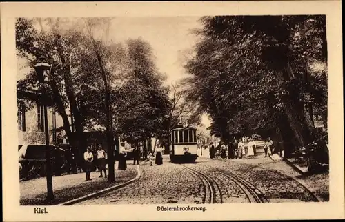 Ak Kiel in Schleswig Holstein, Düsternbrookerweg, Straßenbahn