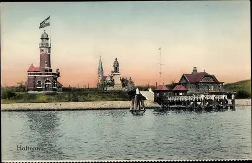 Ak Holtenau Kiel in Schleswig Holstein, Sächsische Kriegerfahrt 1913, Denkmal