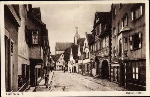 Ak Lauffen am Neckar, Stuttgarterstraße