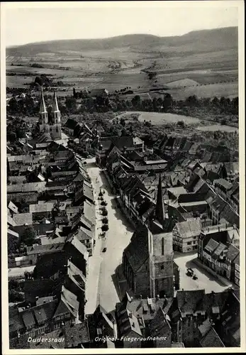 Ak Duderstadt im Eichsfeld, Blick auf den Ort, Fliegeraufnahme