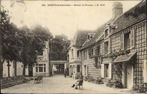 Ak Merville Calvados, Le Moulin du Buisson