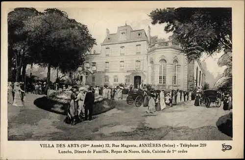 Ak Asnières Hauts-de-Seine, Villa des Arts, 12, Rue Magenta