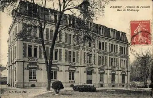 Ak Antony Hauts-de-Seine, Pension de Famille, Rue de Chatenay
