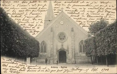 Ak Antony Hauts-de-Seine, L'Eglise