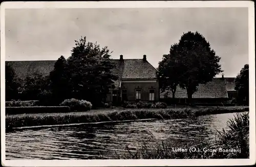 Ak Lutten aan de Dedemsvaart Overijssel, Gran Boerderij