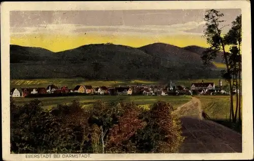 Ak Eberstadt Darmstadt in Hessen, Blick auf Ortschaft und Umgebung