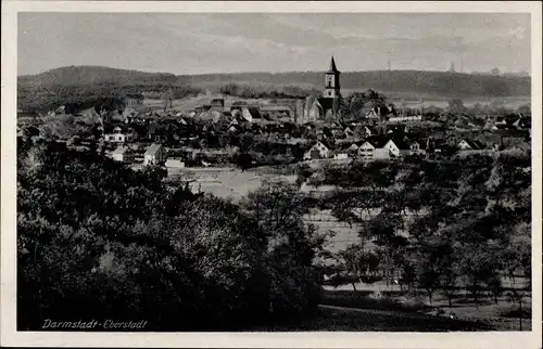 Ak Eberstadt Darmstadt in Hessen, Panorama, Kirche