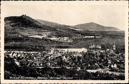 Ak Eberstadt Darmstadt in Hessen, Panorama Frankenstein Melibokus