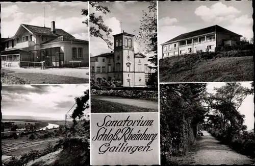 Ak Gailingen am Hochrhein, Sanatorium Schloss Rheinburg
