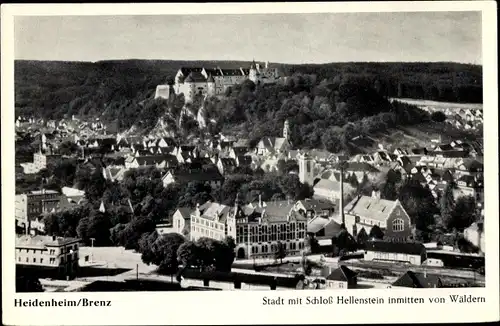 Ak Heidenheim an der Brenz Baden Württemberg, Stadt mit Schloss Hellenstein