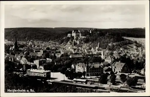 Ak Heidenheim an der Brenz, Blick auf das Mittelzentrum, Bahnhof